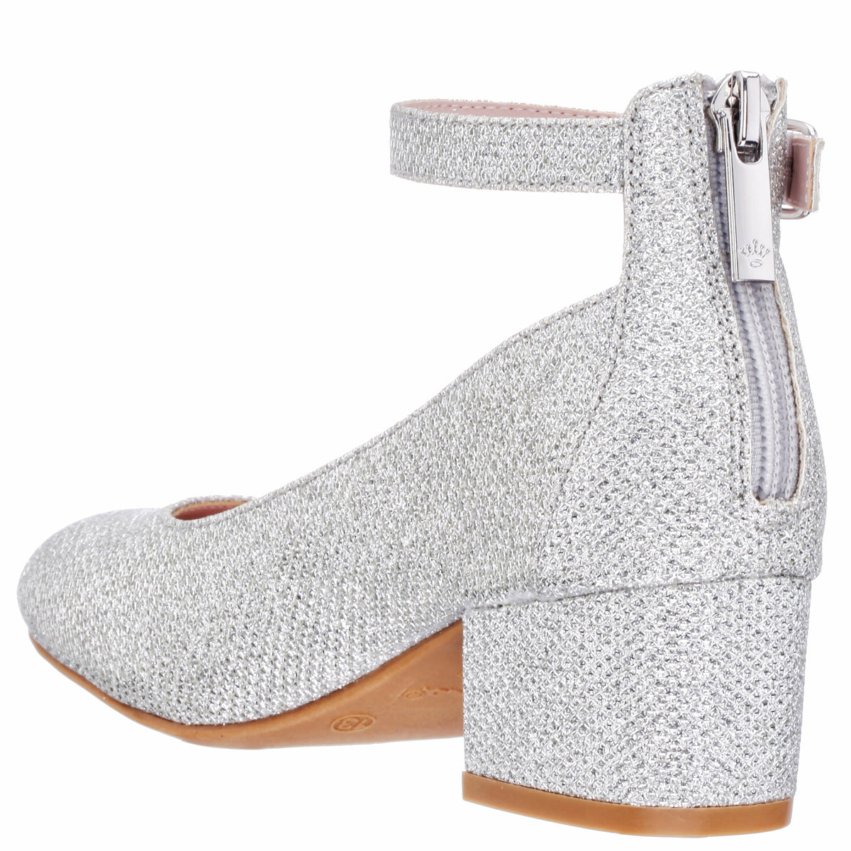 Nina Shoes Girls Lennie Silver Sparkle dress shoes
