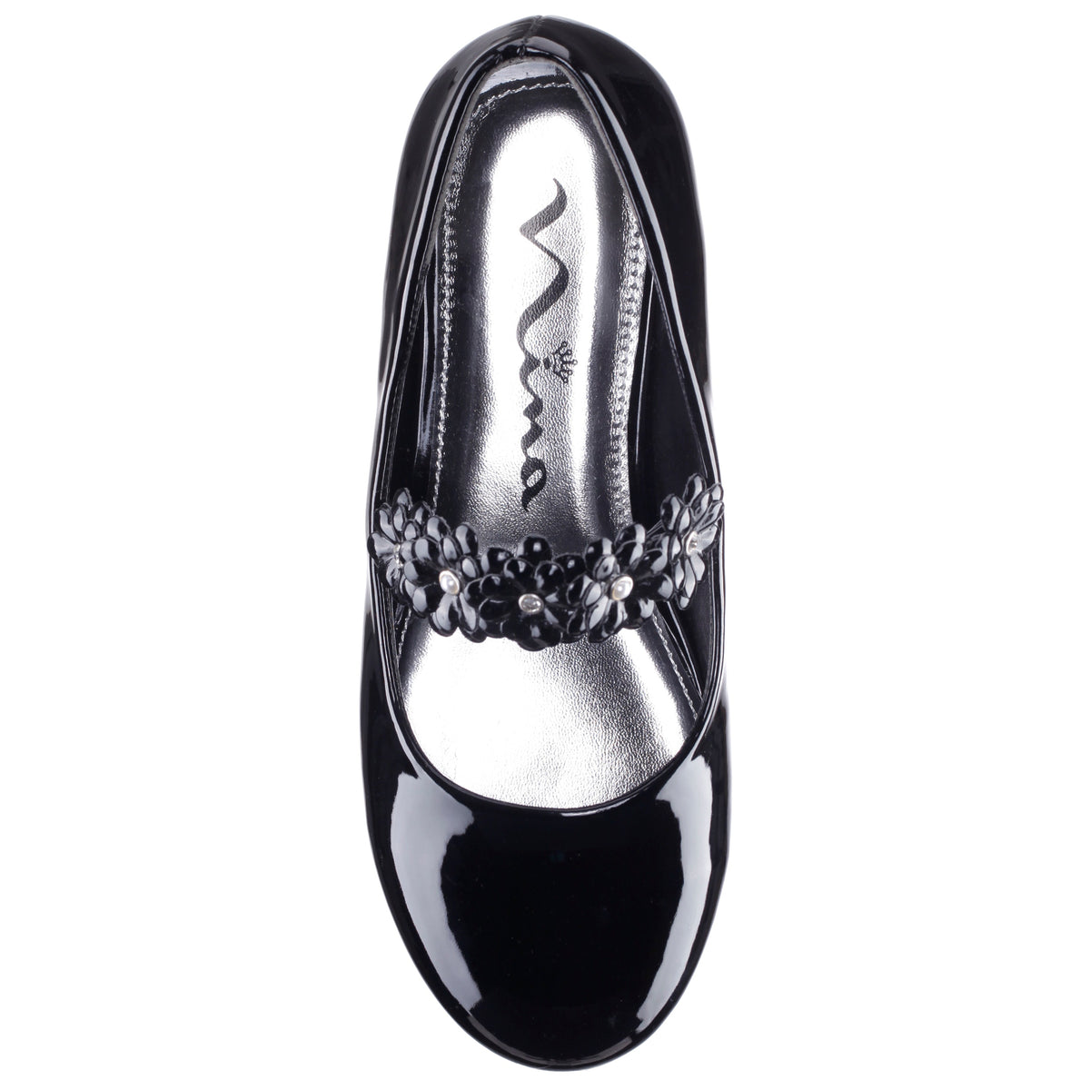 Nina Shoes Girls Rozy Black Patent Ballet Dress Shoes