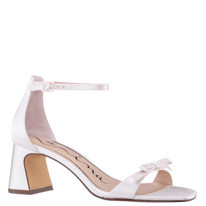 Nina Shoes Bia White Sandal Mid-Heel