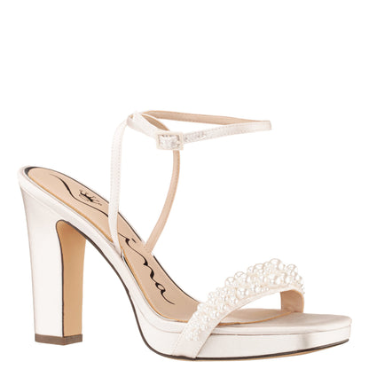 Nina Shoes Evette White Sandal High-Heel Platform