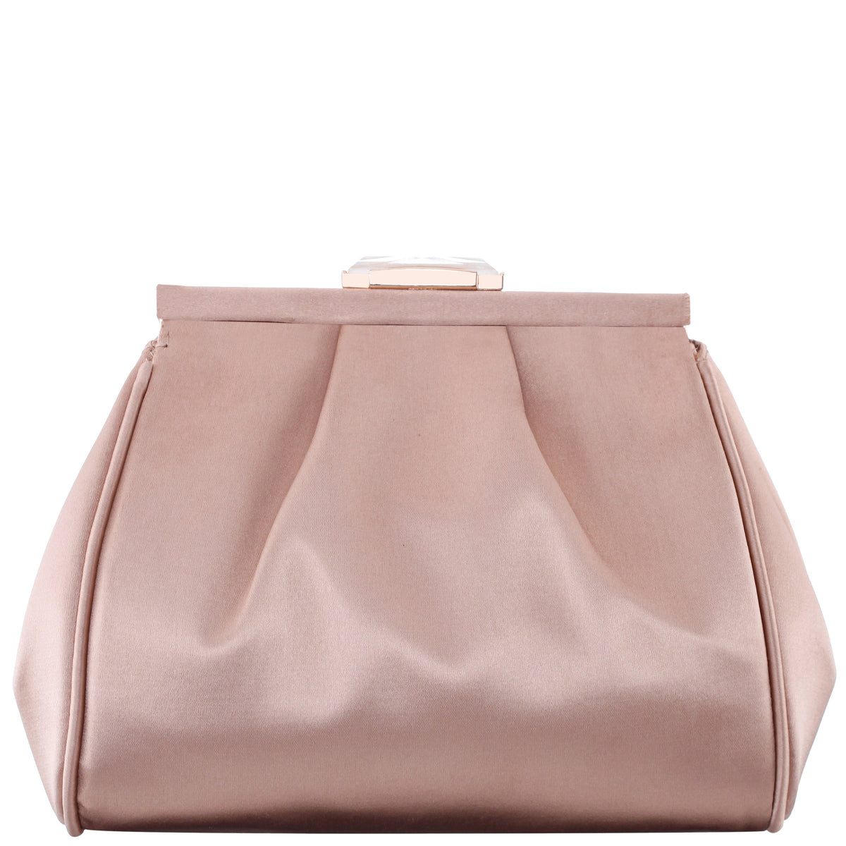 Nina Shoes Blayz Brown Satin Frame Clutch
