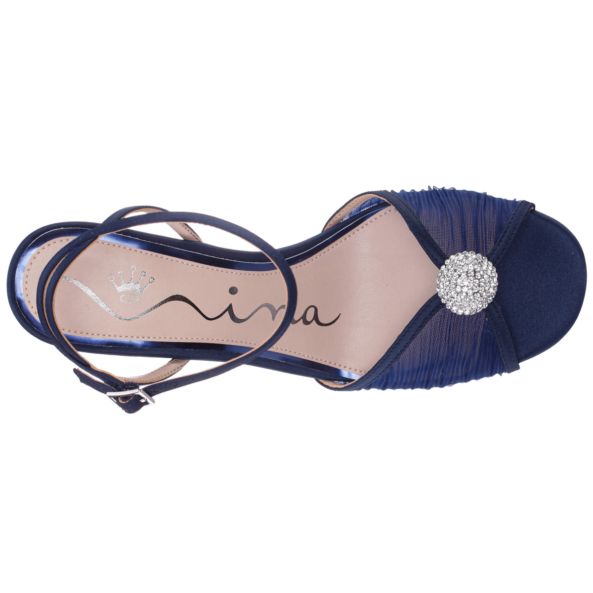 Nina Shoes Allyce Blue Block-Heel Sandals