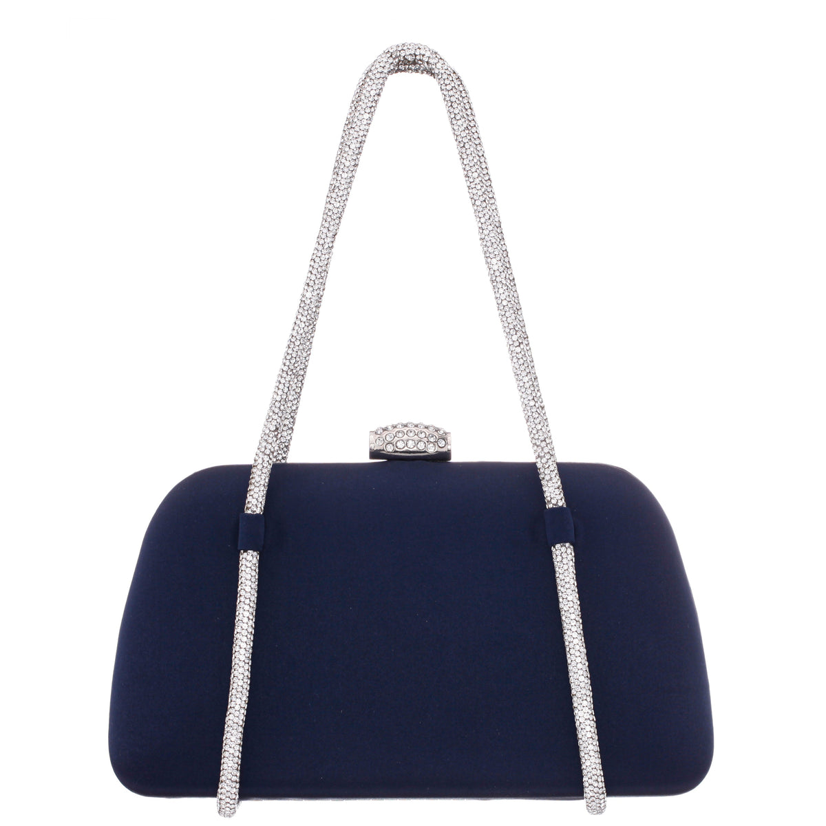 Nina Shoes Camara Blue Satin/Glass Crystal Minaudiere