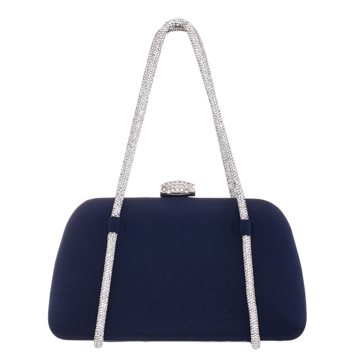 Nina Shoes Camara Blue Satin/Glass Crystal Minaudiere