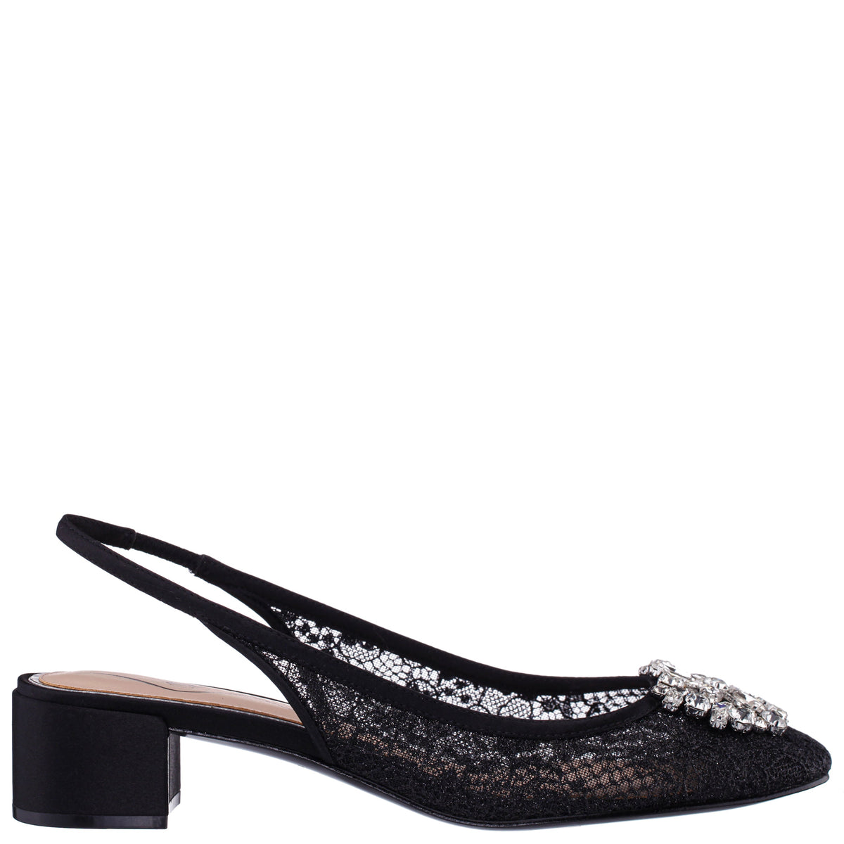 Nina Shoes Klara Black Sling Back Low-Heel Flats