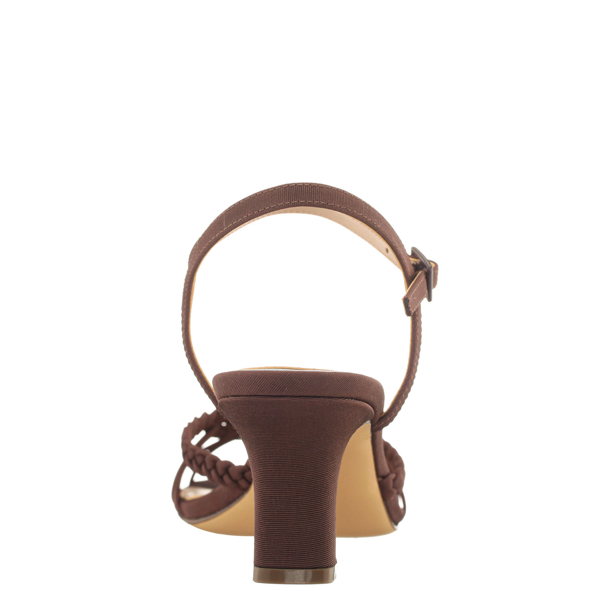 Nina Shoes Babe Brown Faille Low-Heel Sandal