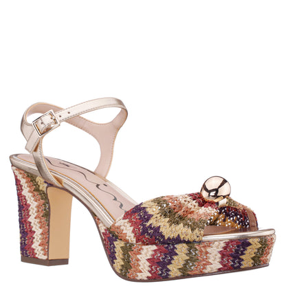 Nina Shoes Fancey Rainbow Sandal Mid-Heel Platform