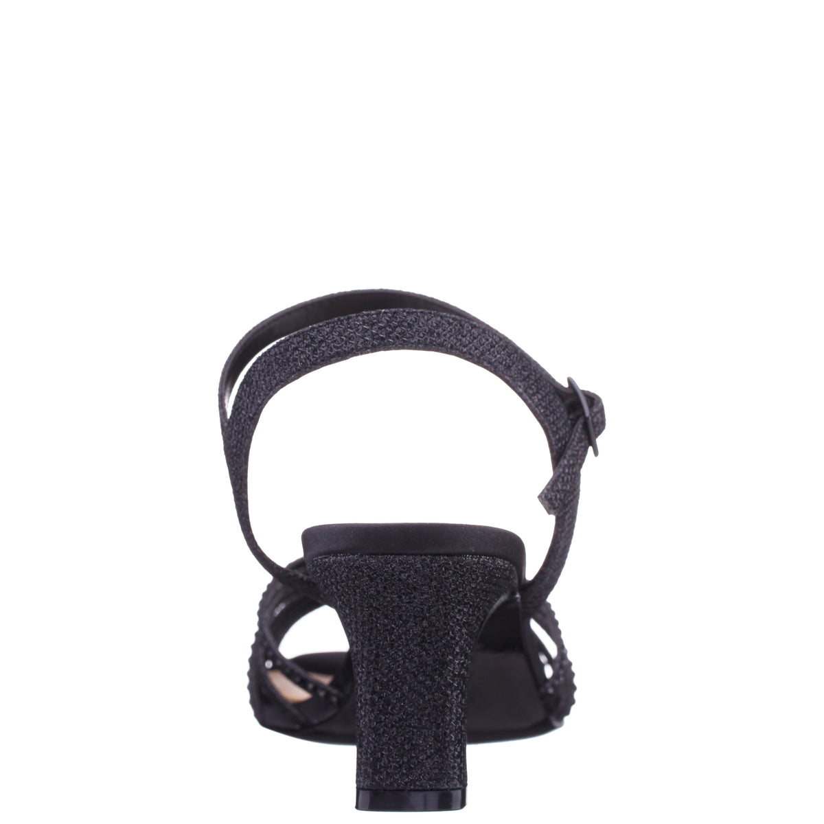 Nina Shoes Bryna Black Ankle Strap Mid-Heel Sandals
