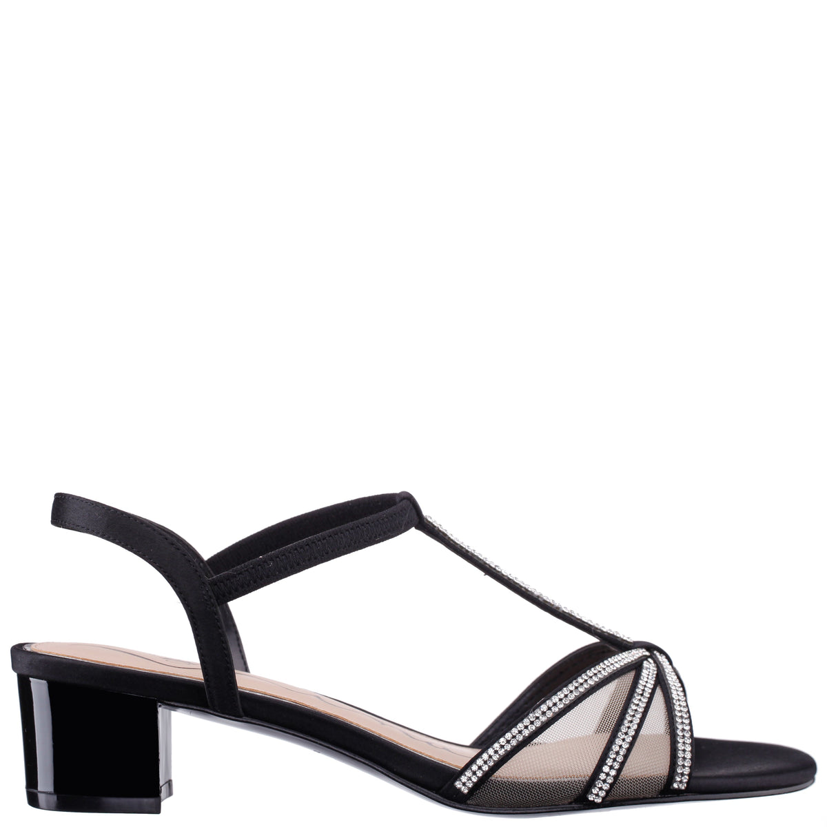 Nina Shoes Goldie Black Sandal Low-Heel