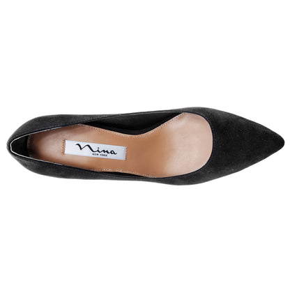 Nina Shoes Nina85 Blacksuedette High-Heel Classic Pump