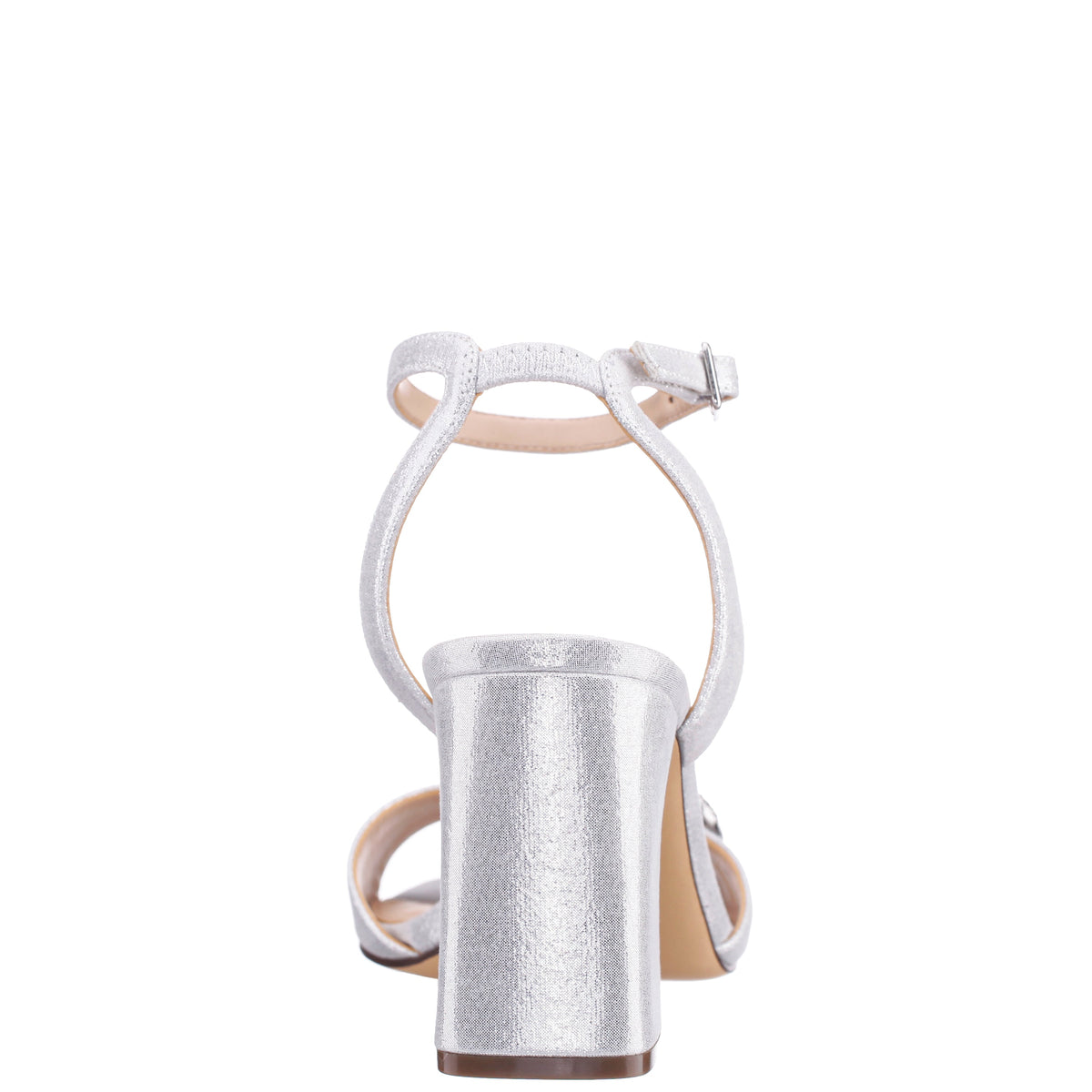 Nina Shoes Quenbie True Silver Sandal Mid-Heel