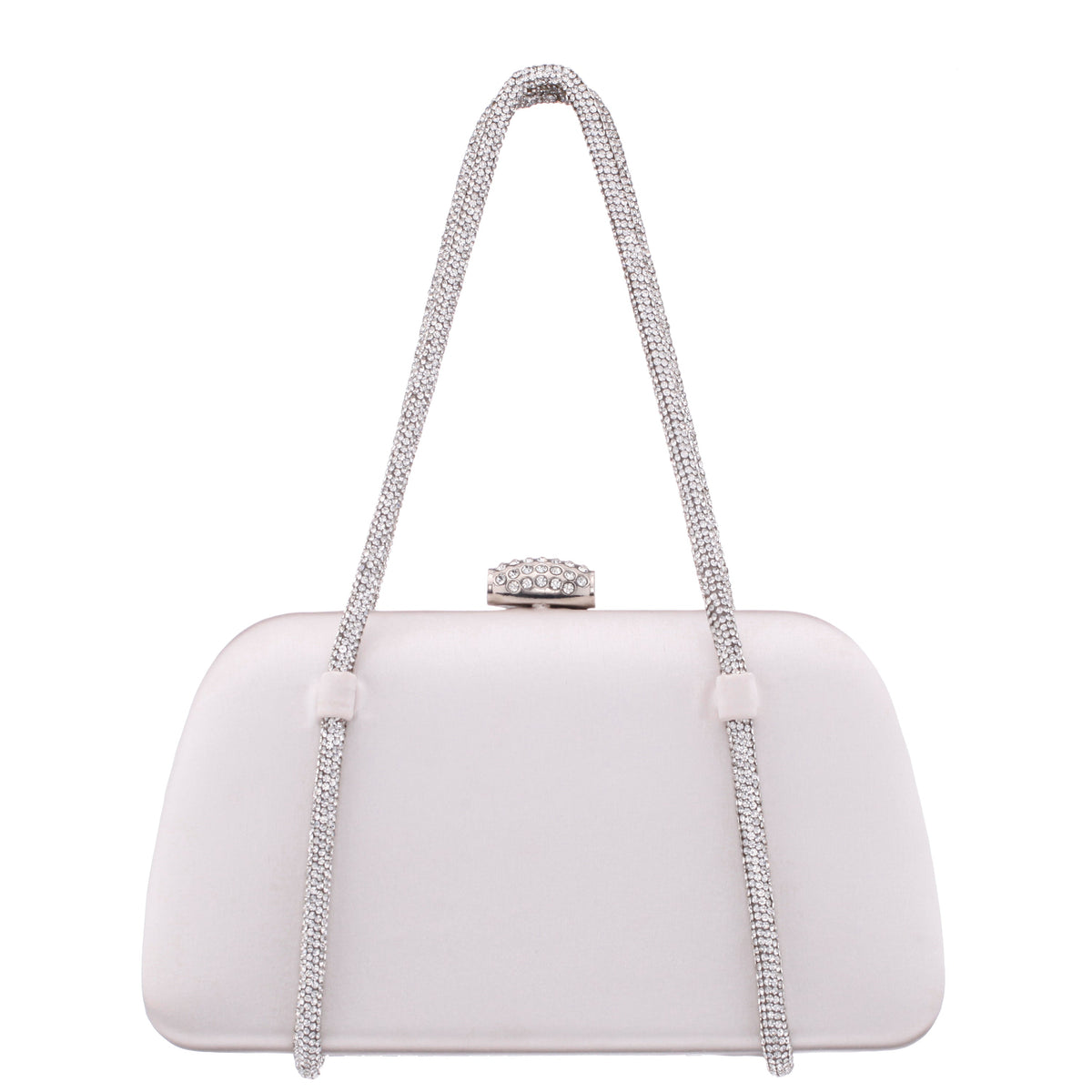 Nina Shoes Camara Beige Satin/Glass Crystal Minaudiere
