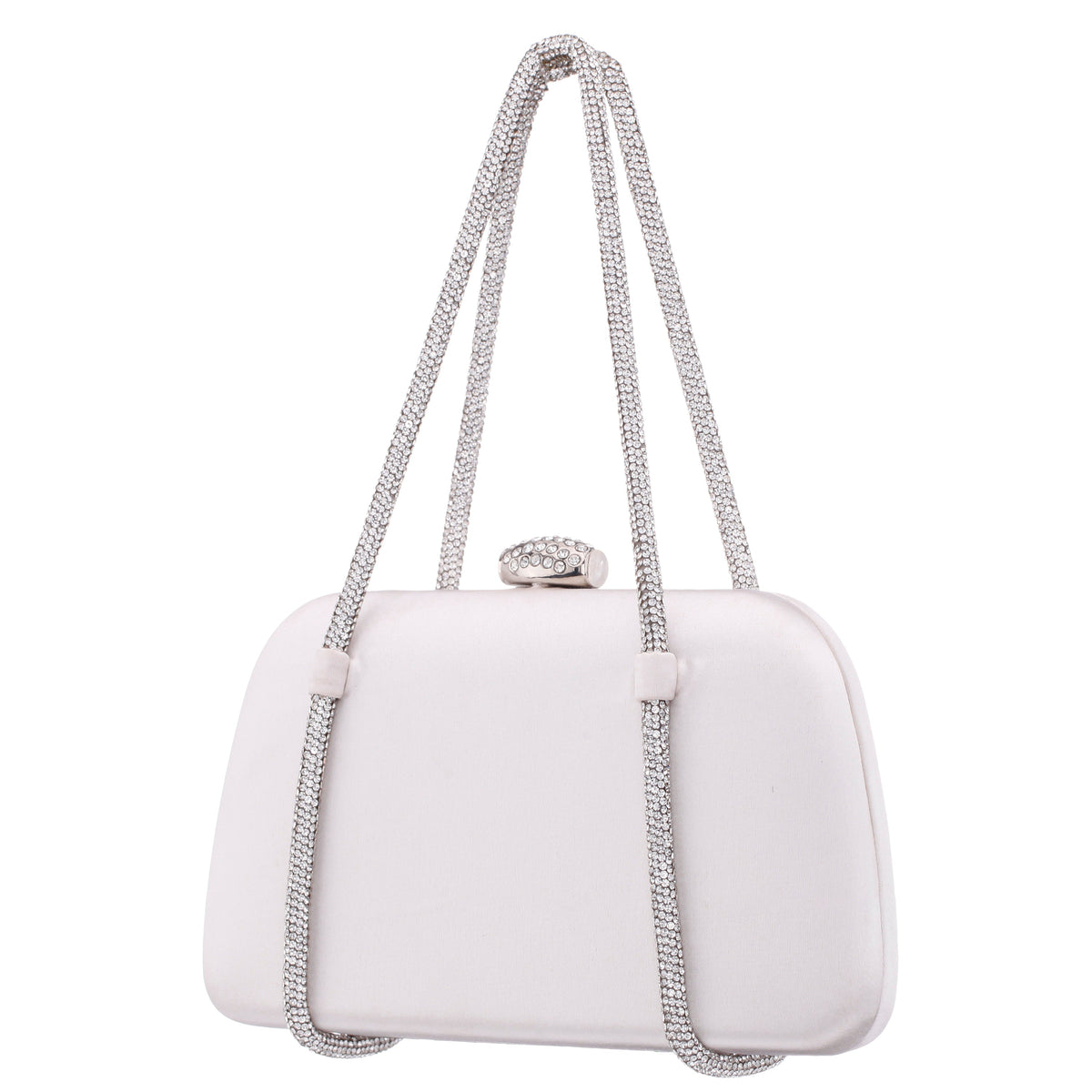 Nina Shoes Camara Beige Satin/Glass Crystal Minaudiere