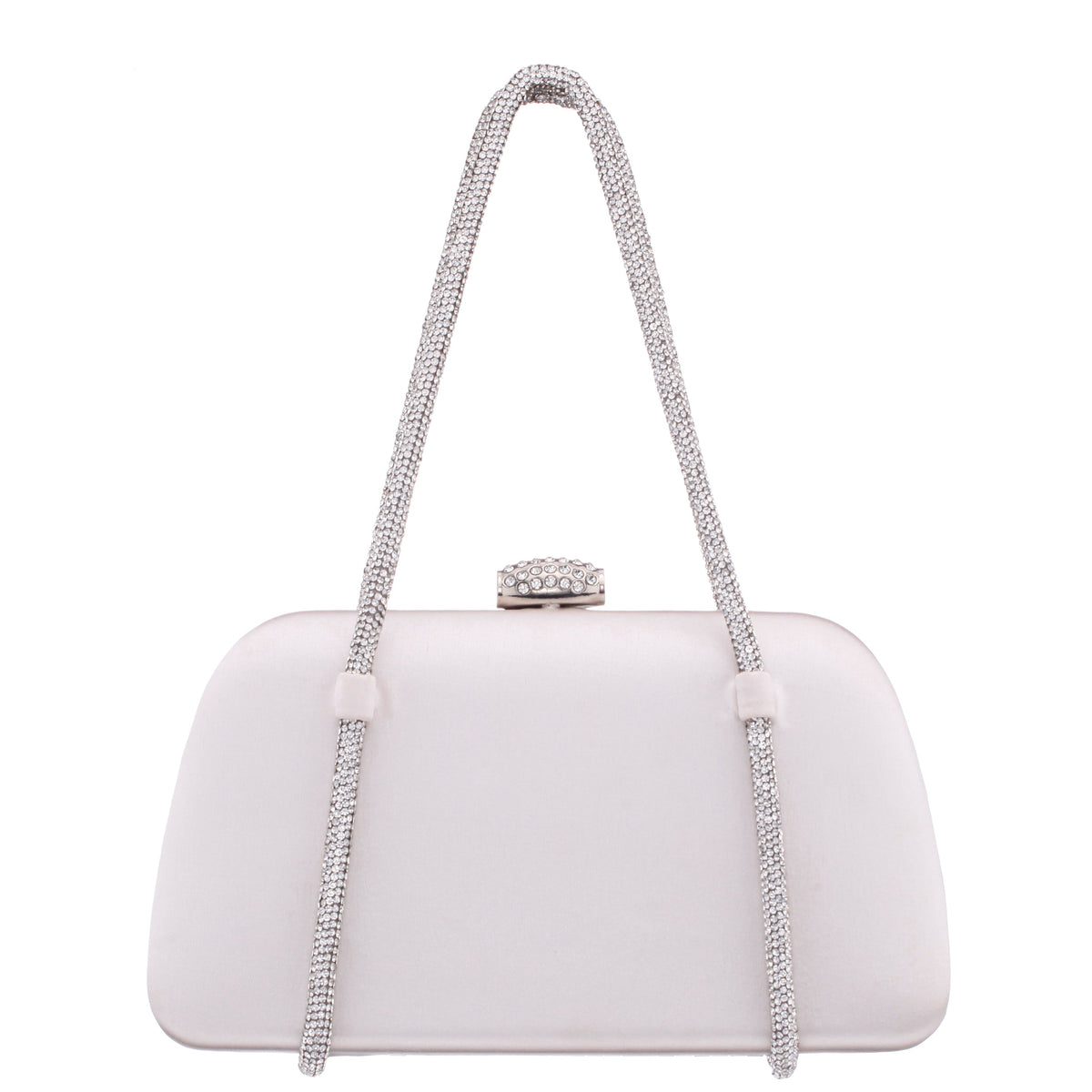 Nina Shoes Camara Beige Satin/Glass Crystal Minaudiere