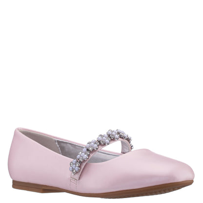 Nina Shoes Girls Joansie Pink Pearlized Ballet Dress Shoe