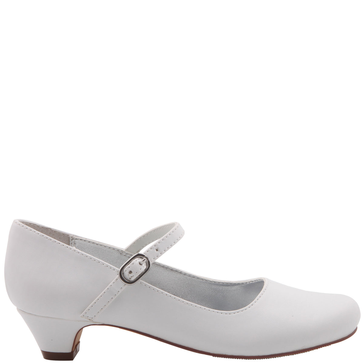 Nina Shoes Girls Seeley White Low Heel Dress Shoes