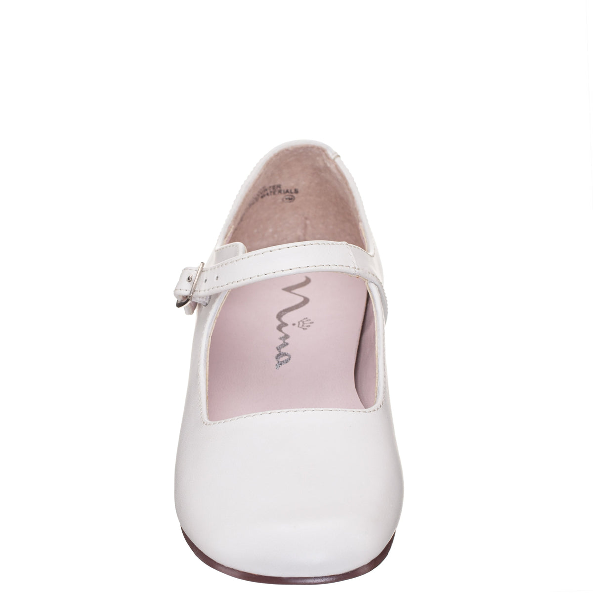 Nina Shoes Girls Bonnett White Leather Mary Jane Dress Shoes