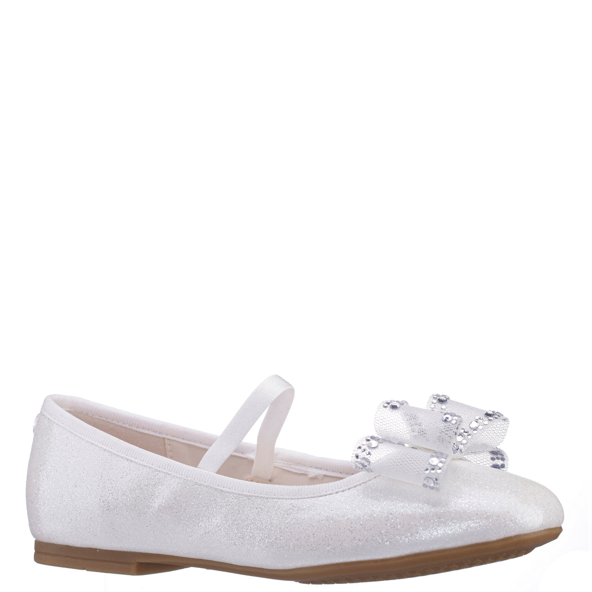 Nina Shoes Girls Sidnee White Ballet Dress Shoes