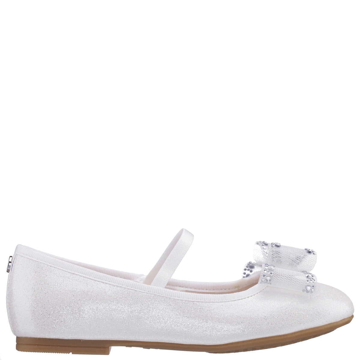Nina Shoes Girls Sidnee White Ballet Dress Shoes