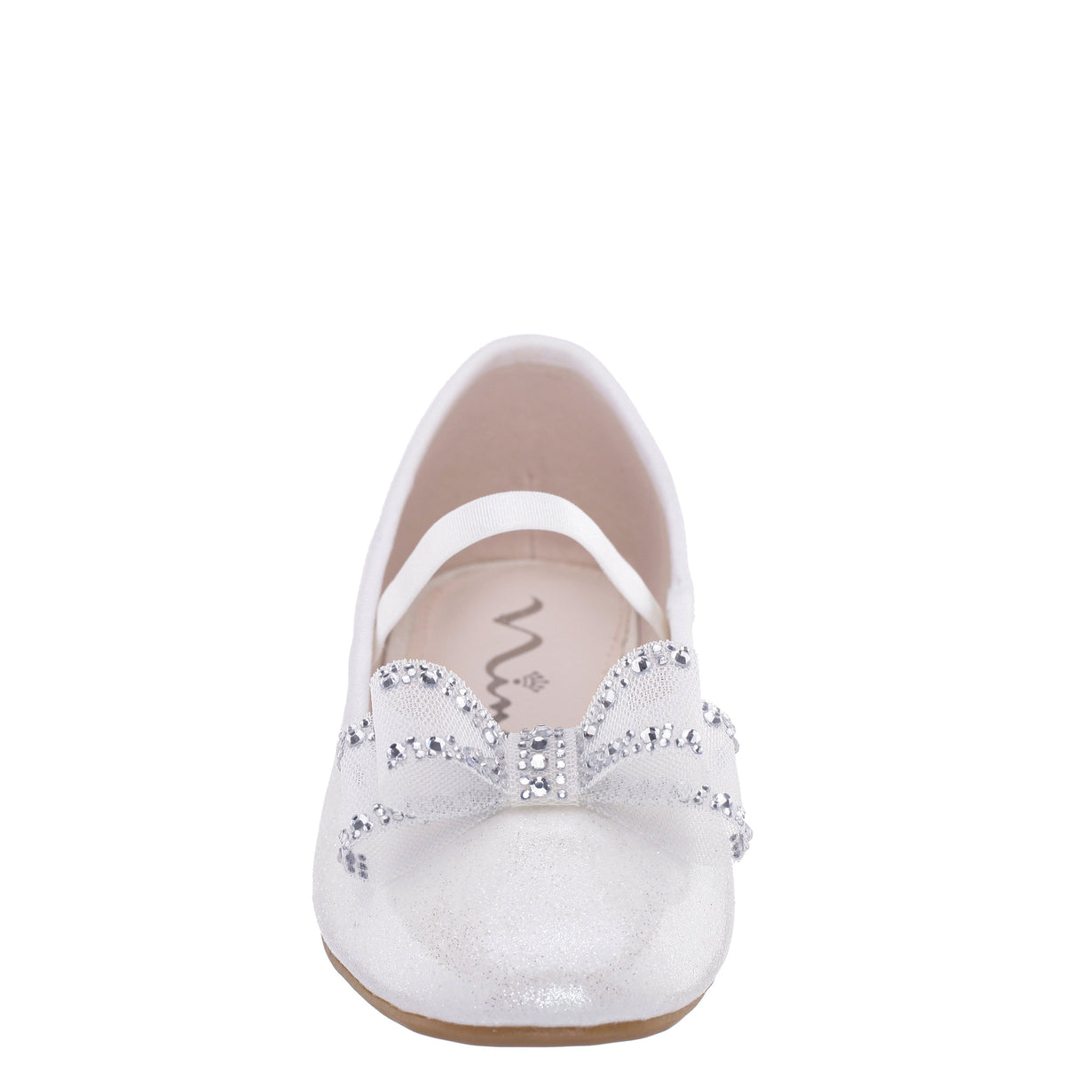 Nina Shoes Girls Sidnee White Ballet Dress Shoes