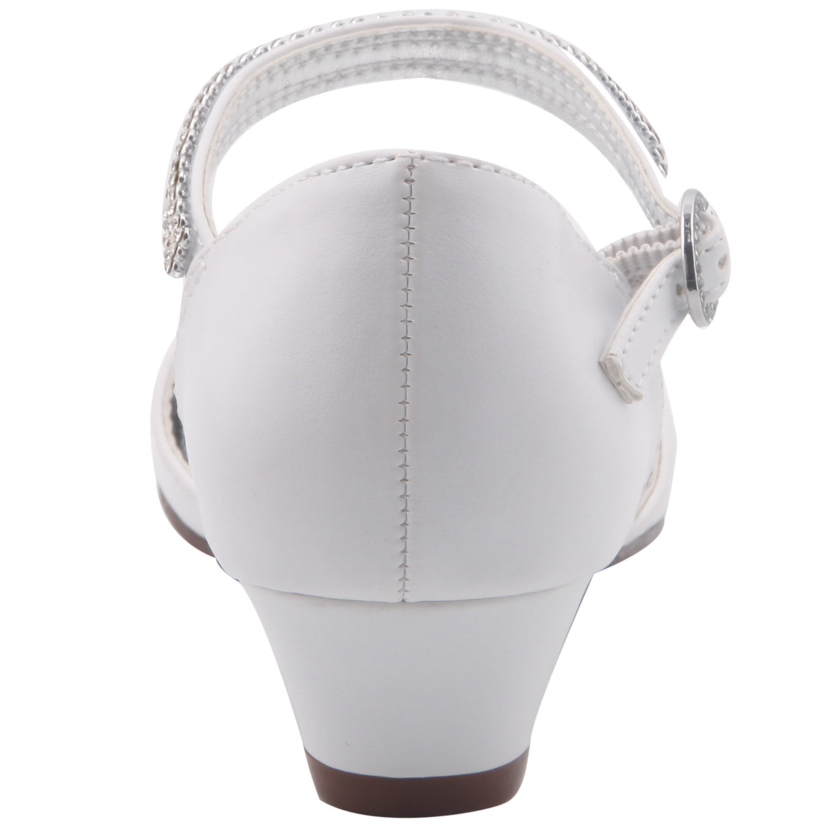 Nina Shoes Girls Cera White Dress shoes with Rhinestones
