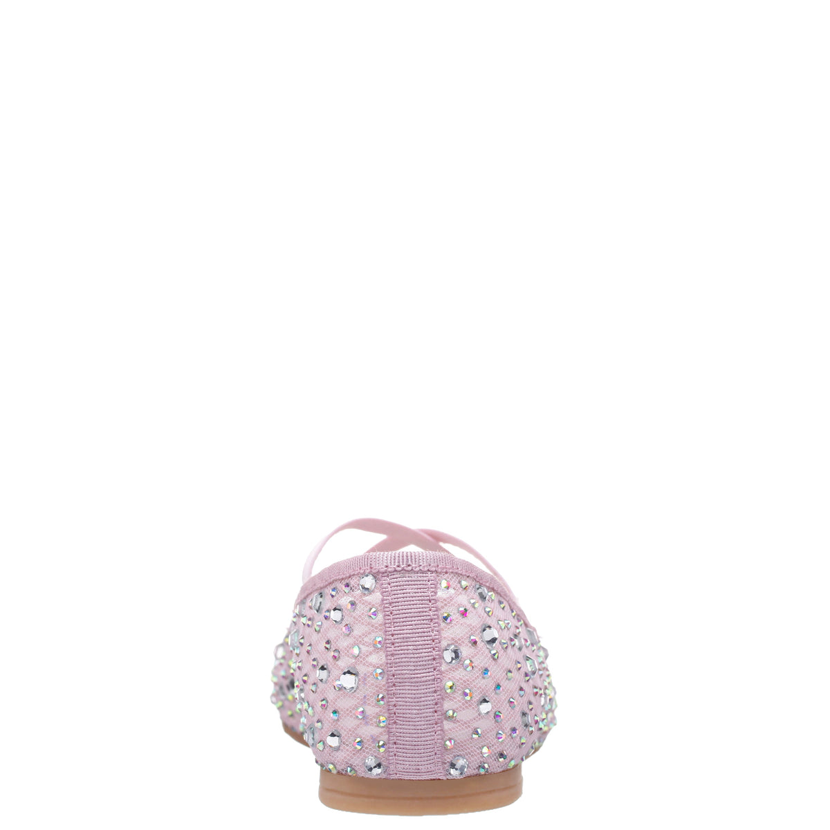 Nina Shoes Girls Hadley Pink Rhinestone Mesh Ballet Flats