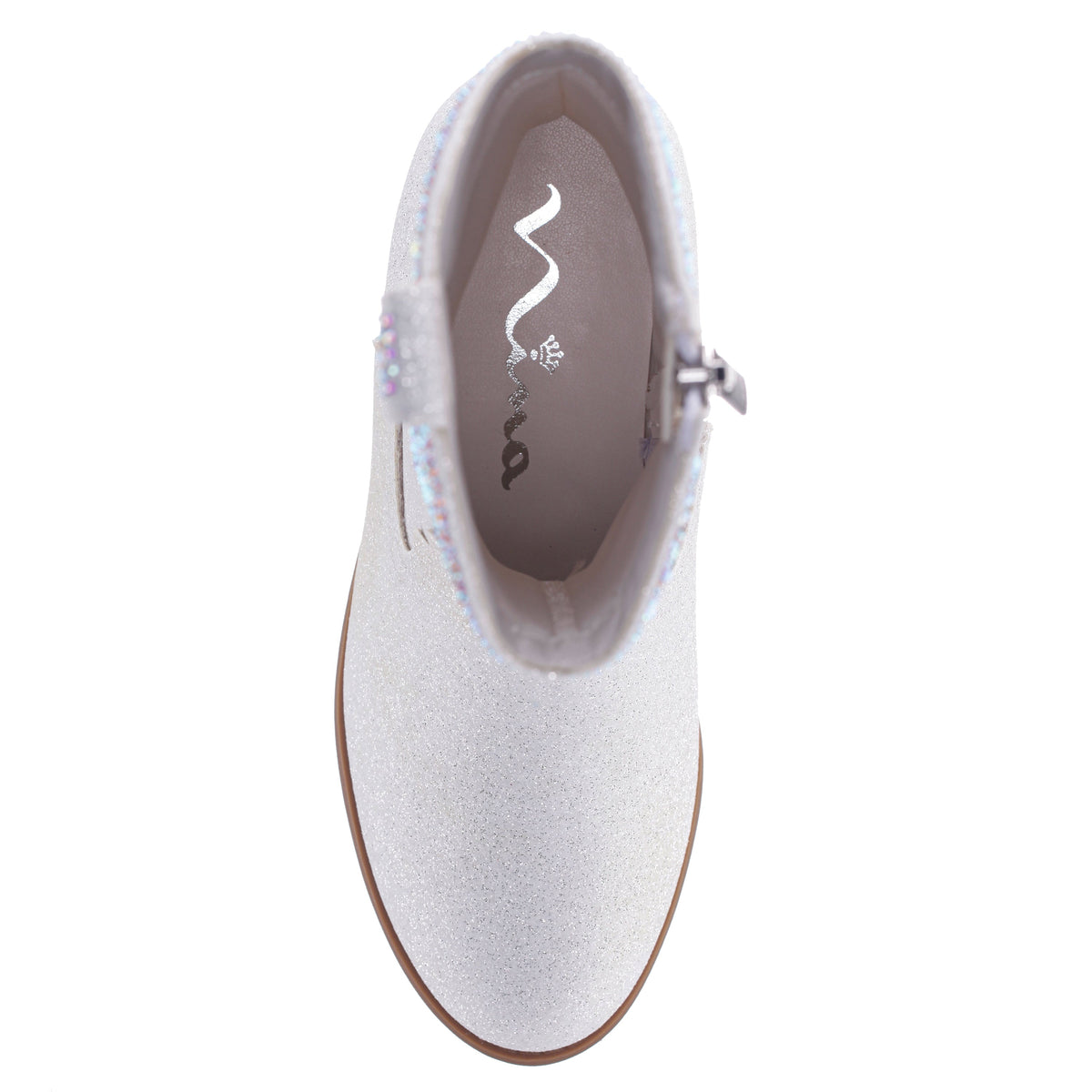 Nina Shoes Girls Hawley White Heel Cowboy Boots