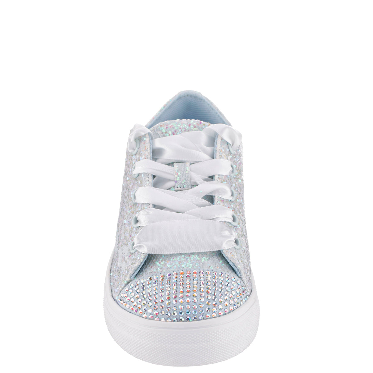 Nina Shoes Girls Monika Blue Glitter Lace Tie Sneakers