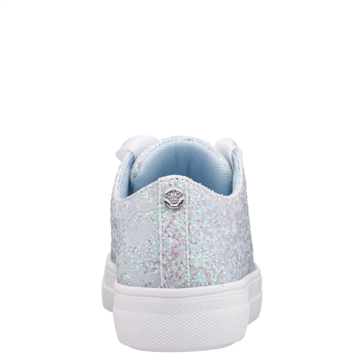 Nina Shoes Girls Monika Blue Glitter Lace Tie Sneakers