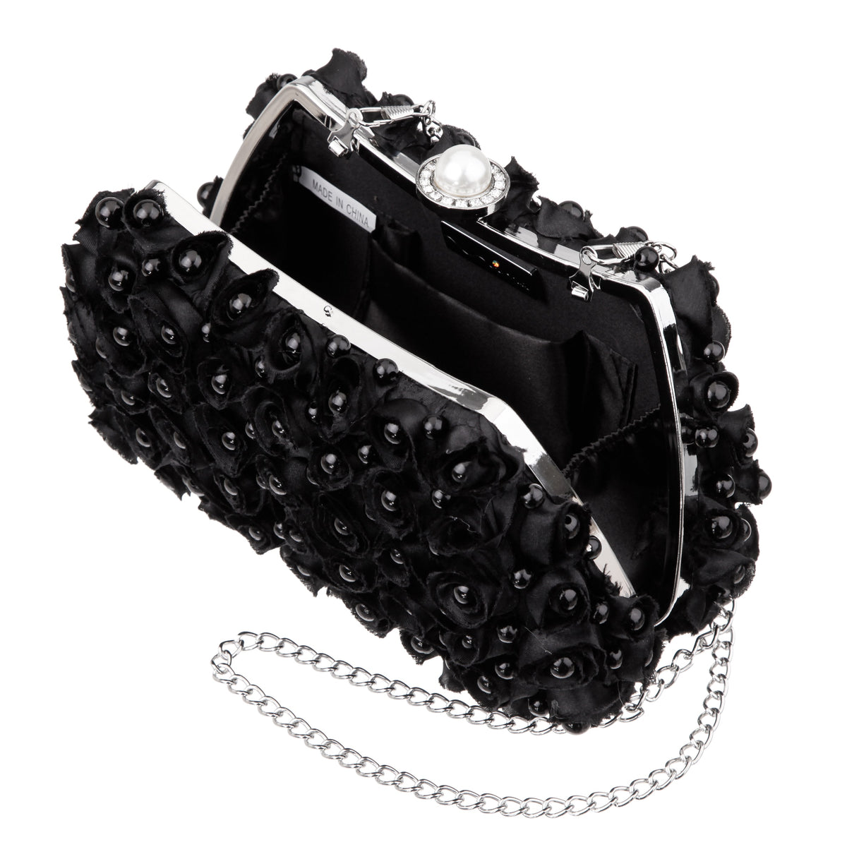 Nina Shoes Paloma Black Pearl/Polyester Box Bag