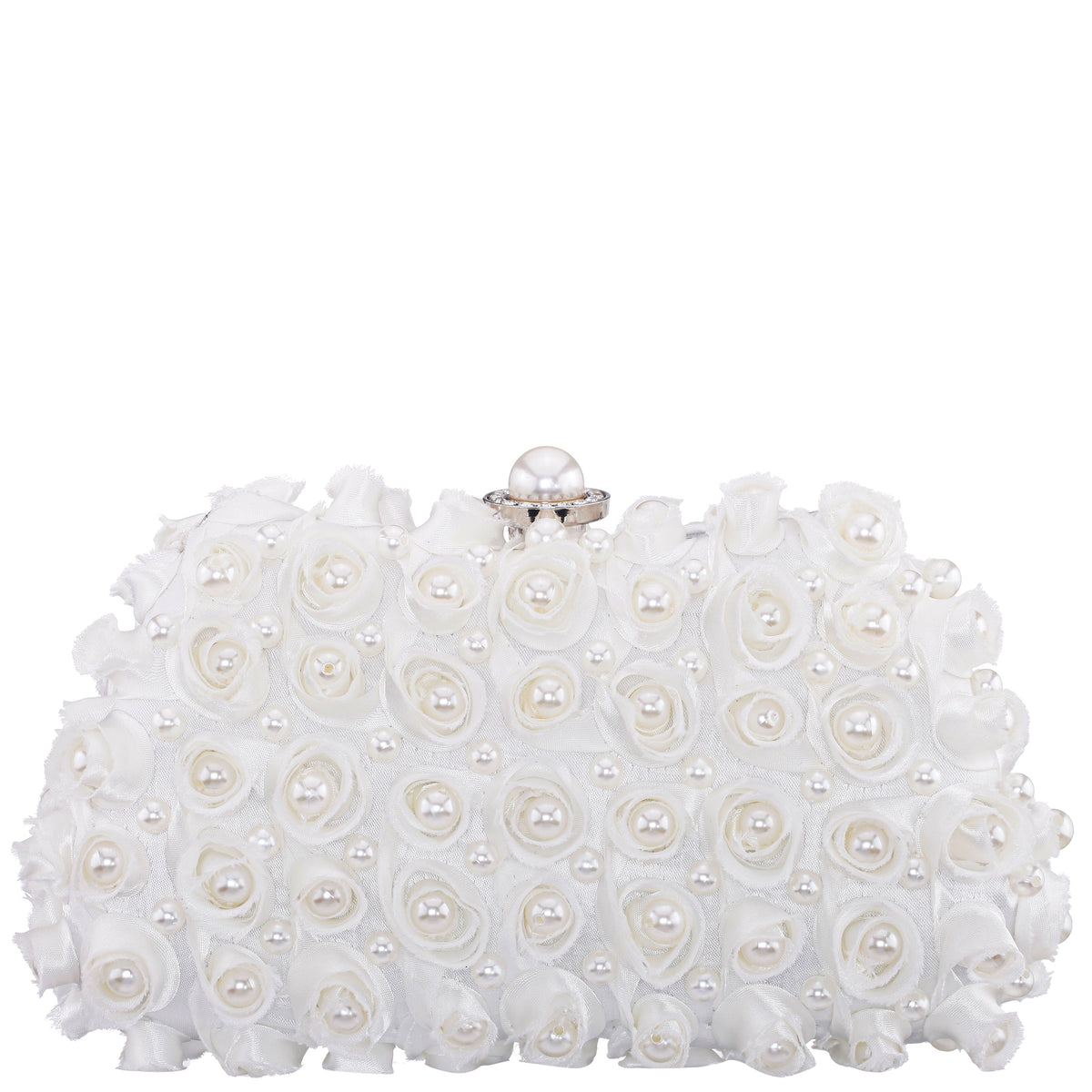 Nina Shoes Paloma White Pearl/Polyester Box Bag