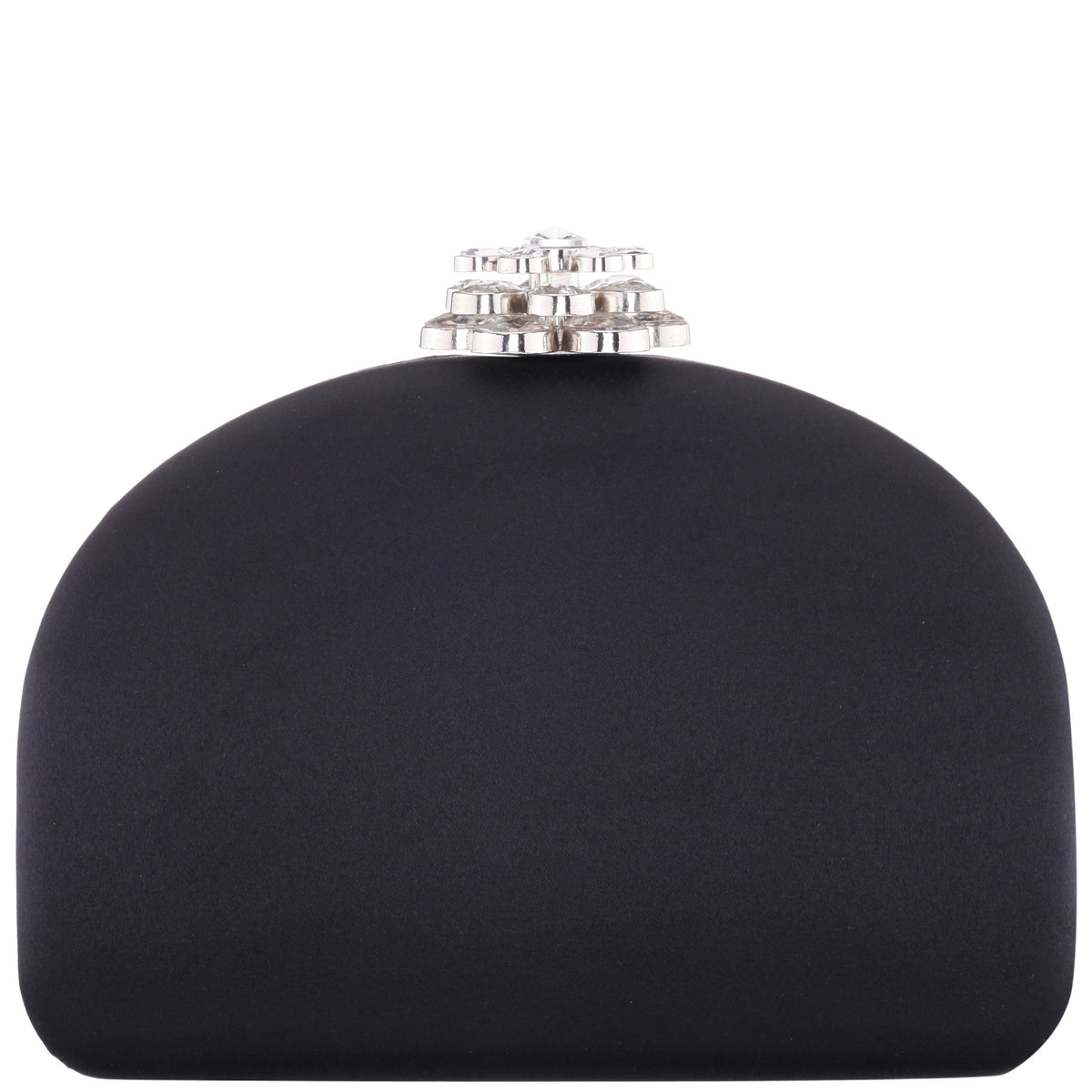 Nina Shoes Nivi Black Satin / Glass Crystal Minaudiere