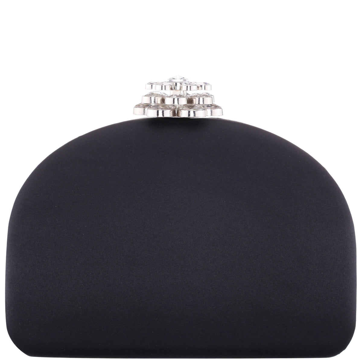 Nina Shoes Nivi Black Satin / Glass Crystal Minaudiere