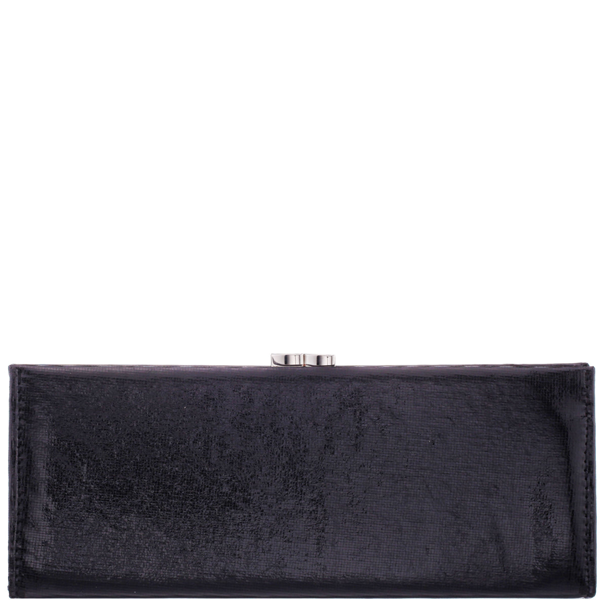 Nina Shoes Tierney Black Mini Geo Metallic Fabric Frame Clutch