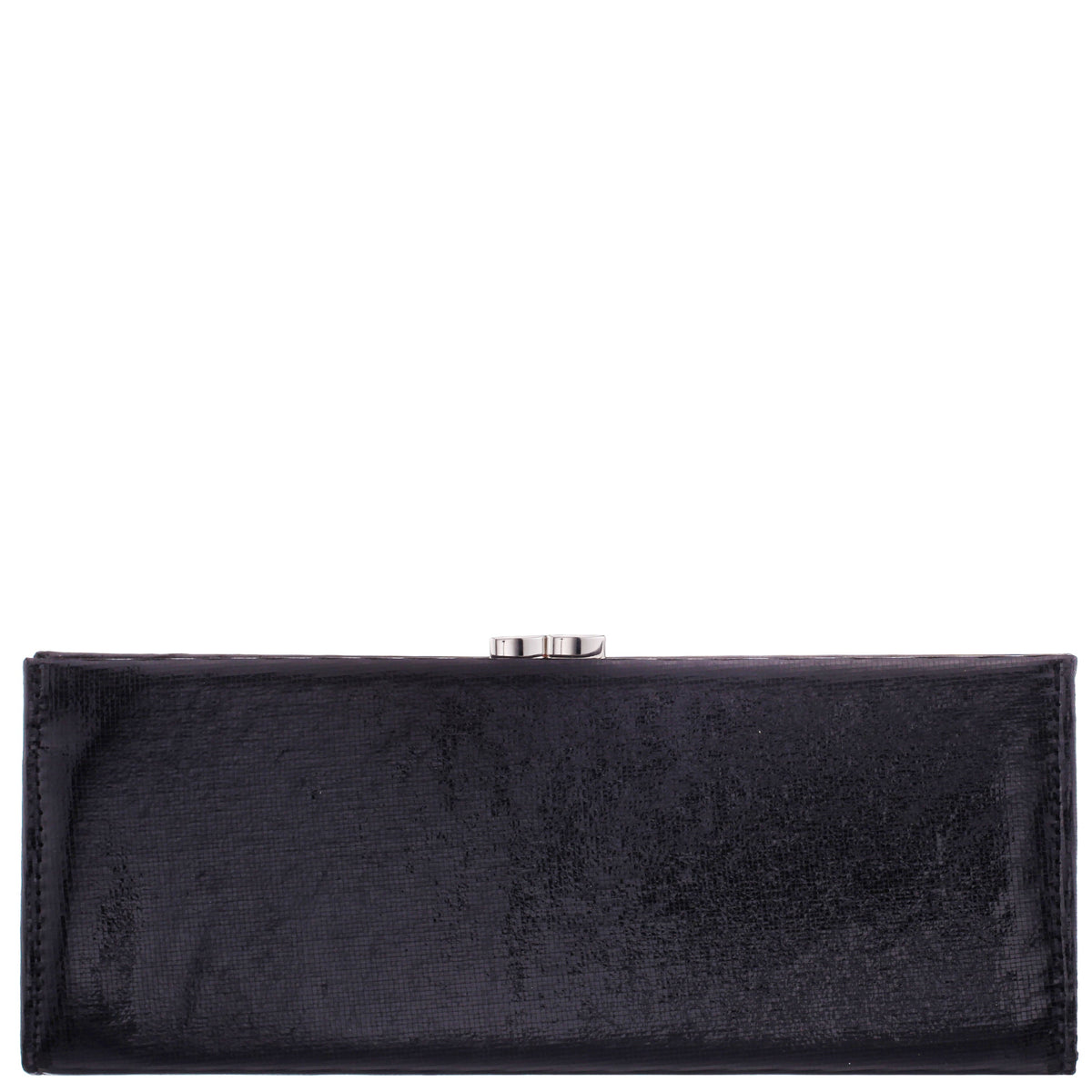 Nina Shoes Tierney Black Mini Geo Metallic Fabric Frame Clutch