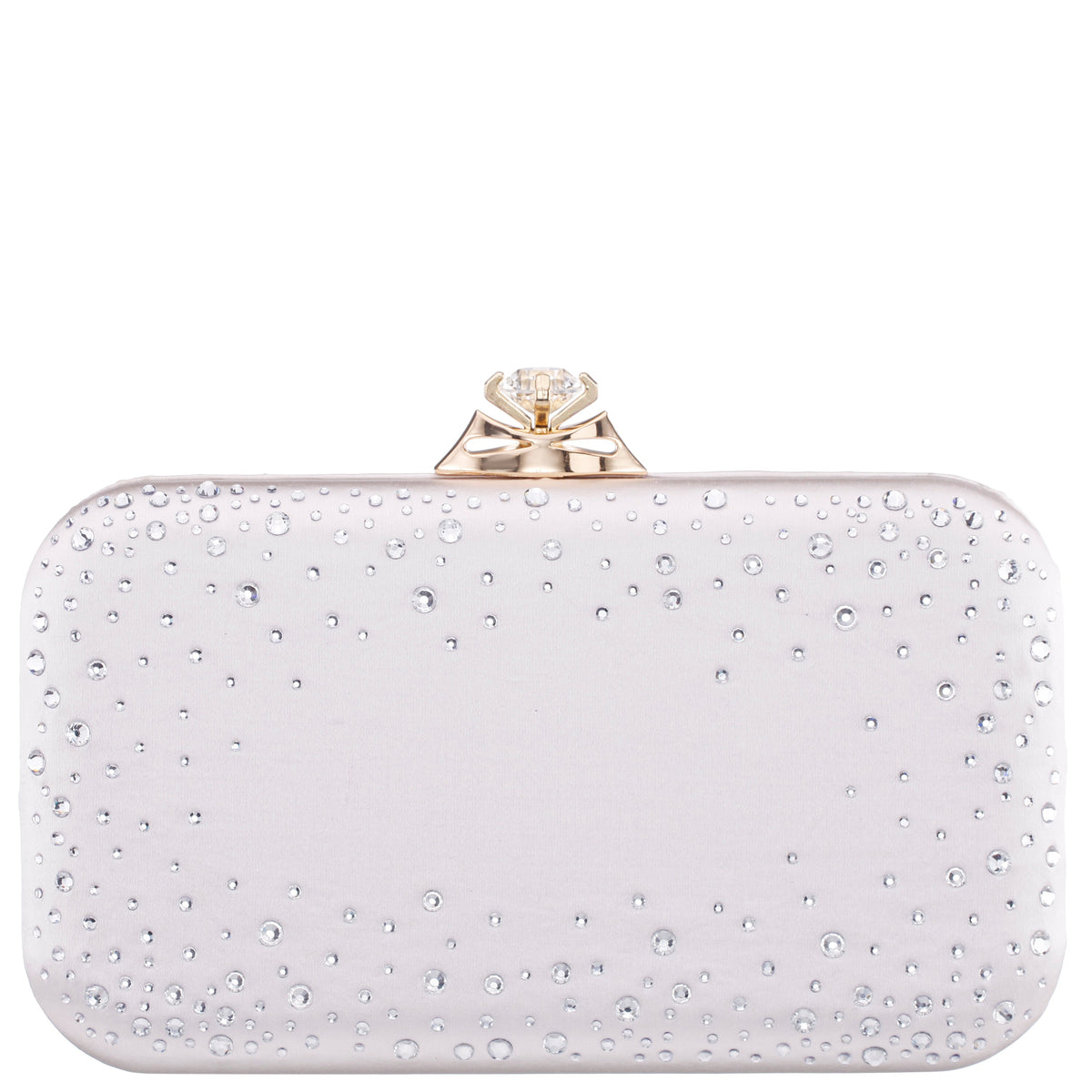 Nina Shoes Lindsay Beige Satin / Glass Crystal Minaudiere