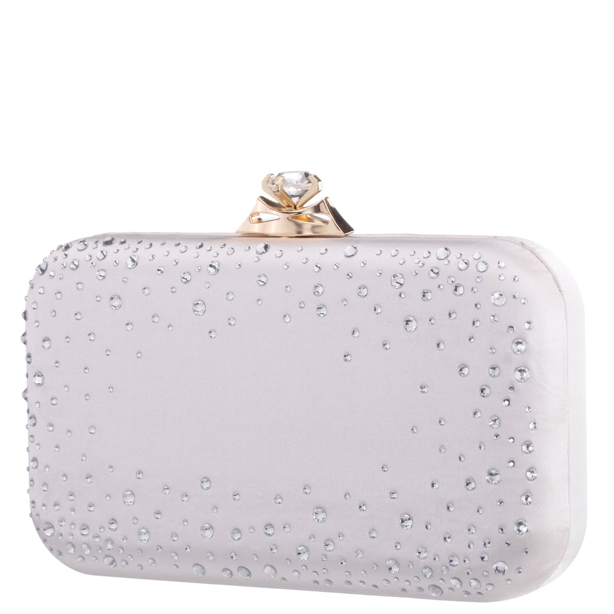 Nina Shoes Lindsay Beige Satin / Glass Crystal Minaudiere