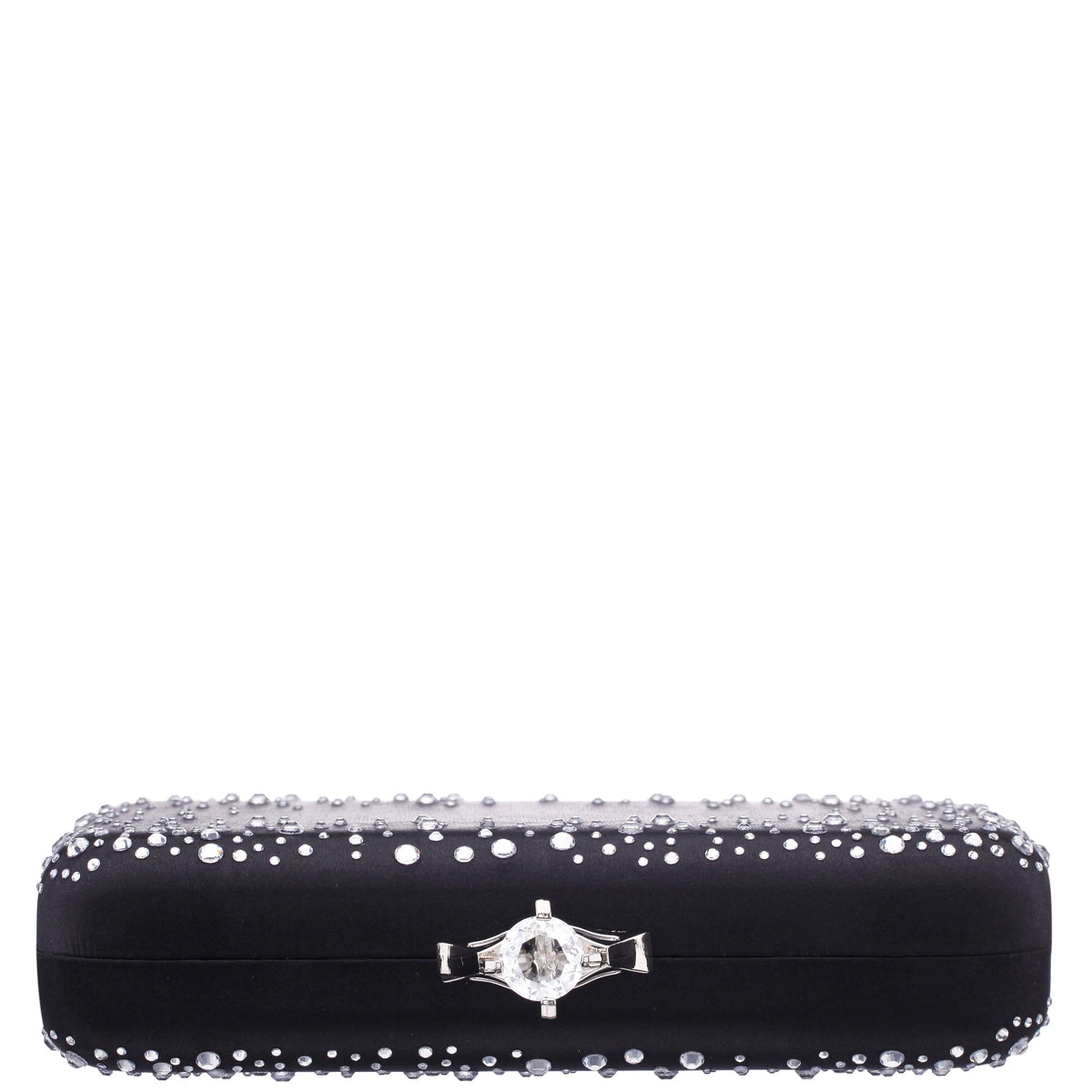 Nina Shoes Lindsay Black Satin / Glass Crystal Minaudiere