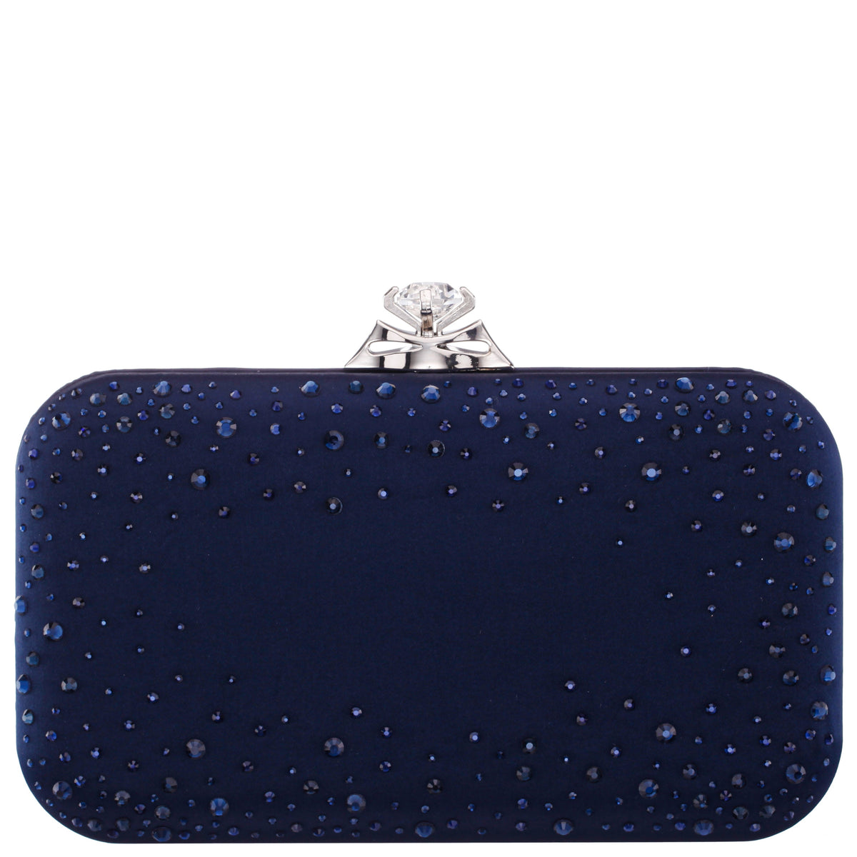 Nina Shoes Lindsay Blue Satin / Glass Crystal Minaudiere