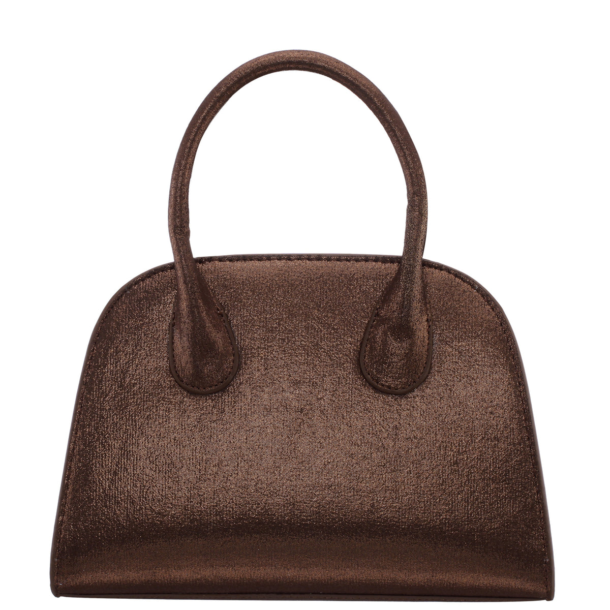Nina Shoes Ainsley Brown Reflective Suedette Handle Bag
