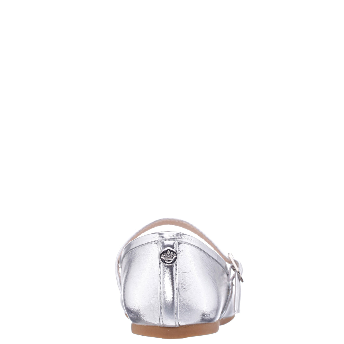 Nina Shoes Girls Nicola Silver Crackle Metallic Ballet Flats