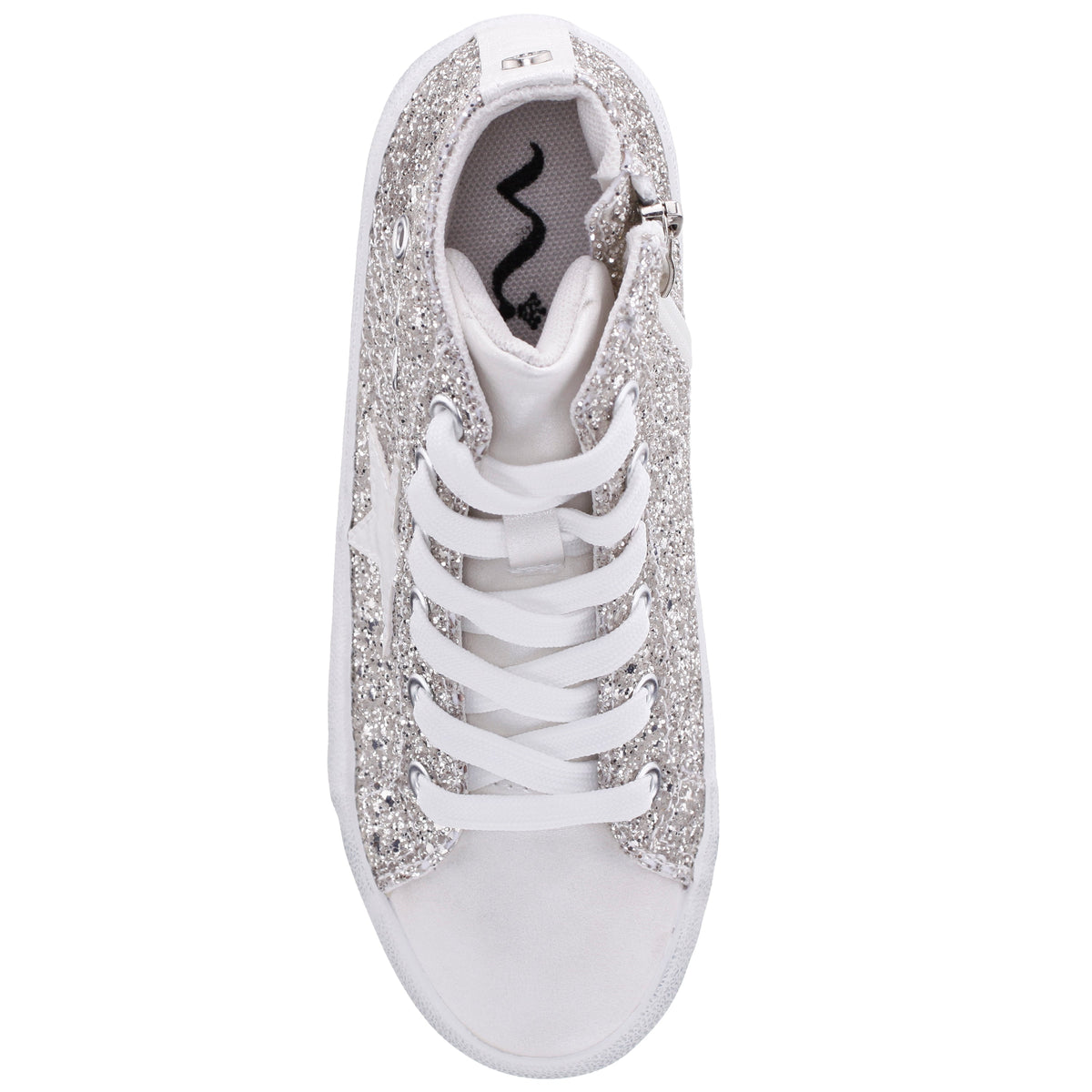 Nina Shoes Girls S410s00508 Silver High Top Sneakers