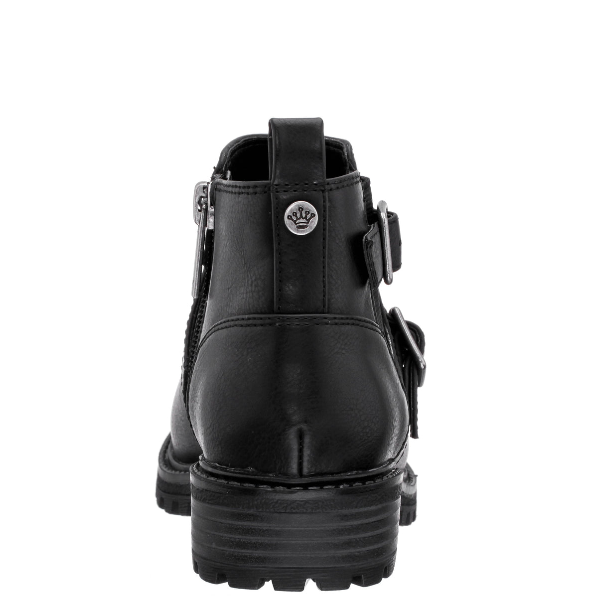 Nina Shoes Girls Kylee Black Side Zip Buckle Boots