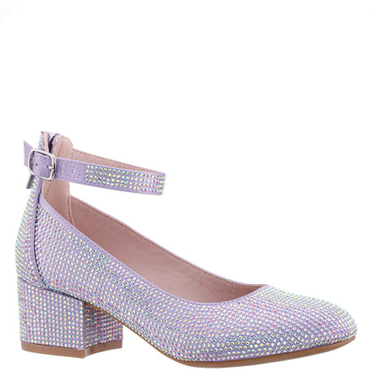 Nina Shoes Girls Lennie2 Purple Rhinestone Dress Shoes