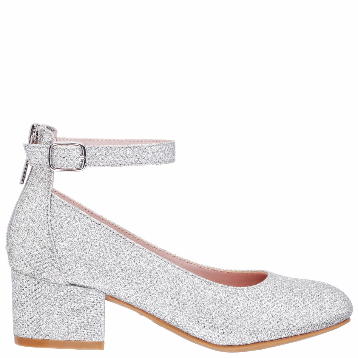 Nina Shoes Girls Lennie Silver Sparkle dress shoes