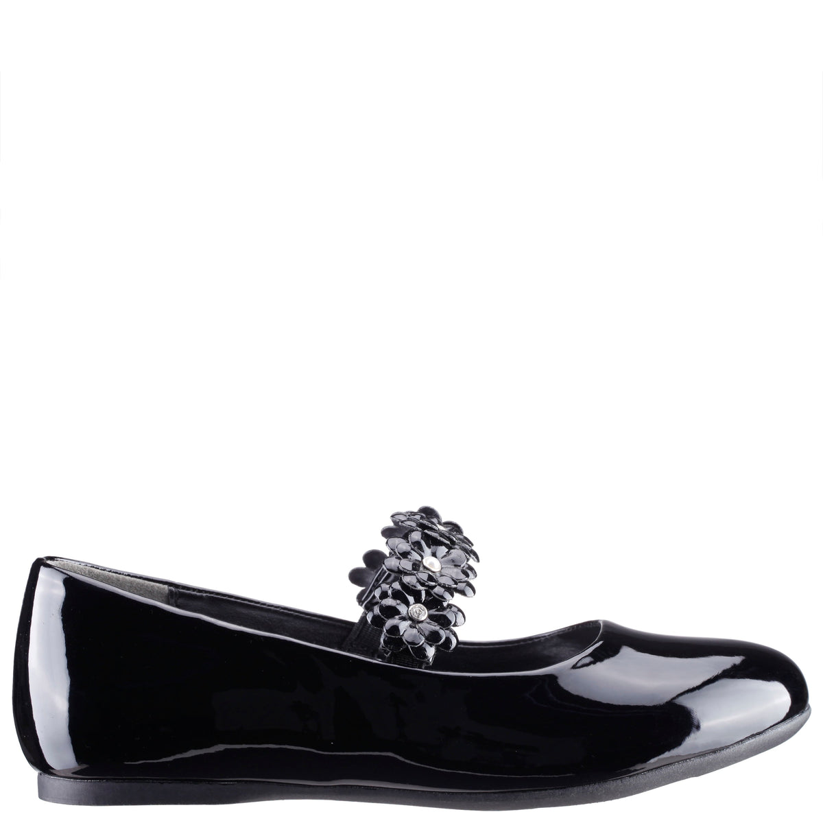 Nina Shoes Girls Rozy Black Patent Ballet Dress Shoes