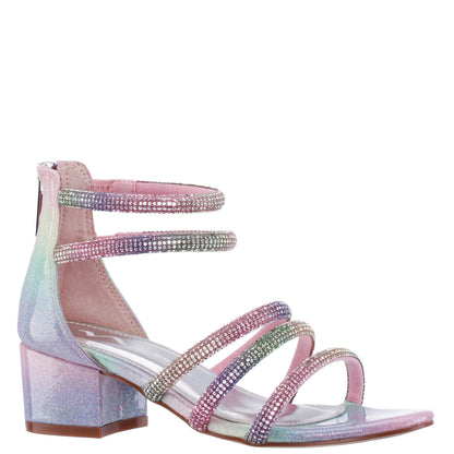 Nina Shoes Girls Sparklar Pastel Metallic Rhinestone Dress Sandals