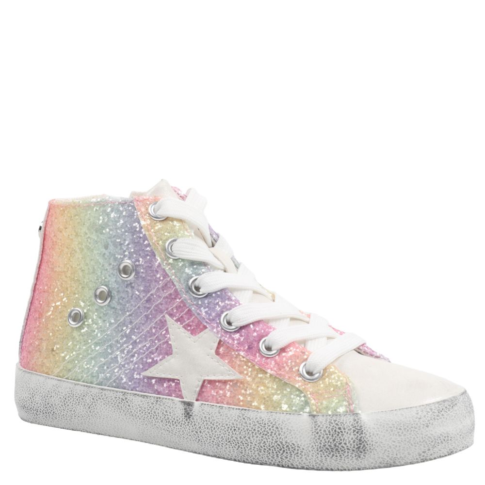 Nina Shoes Girls Taralyn Multi Glitter High Top Sneakers