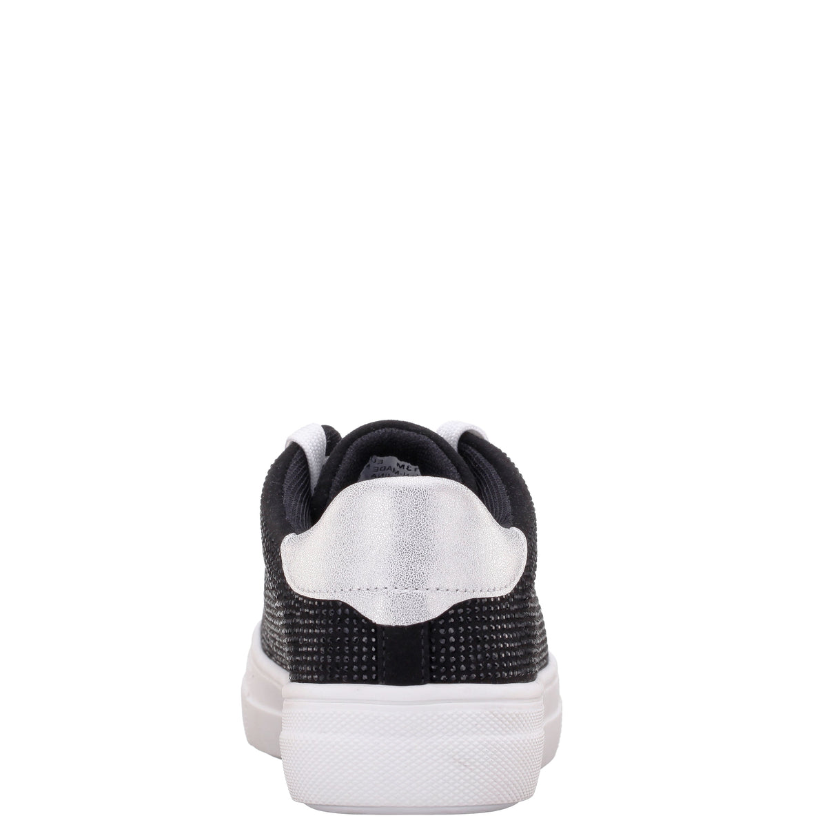 Nina Shoes Girls Gigee Black Rhinestone Low Top Sneaker