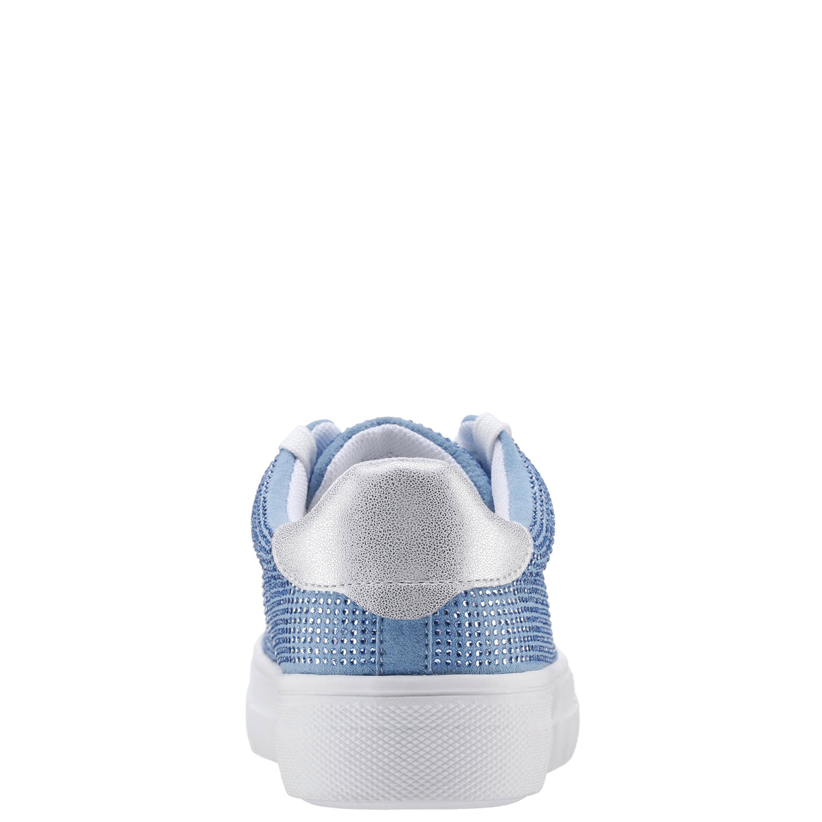 Nina Shoes Girls Gigee Blue Rhinestone Low Top Sneakers